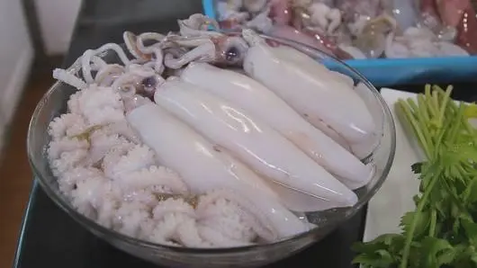 ปลาหมึกของอร่อยจากทะเล