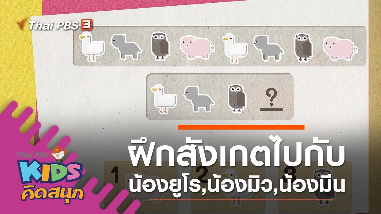 ฝึกการสังเกตไปกับน้องยูโร,น้องมิว,น้องมีน