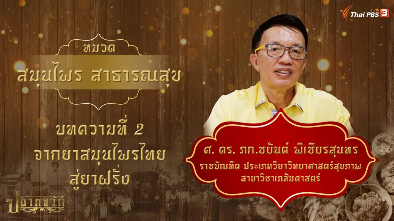 จากยาสมุนไพรไทยสู่ยาฝรั่ง