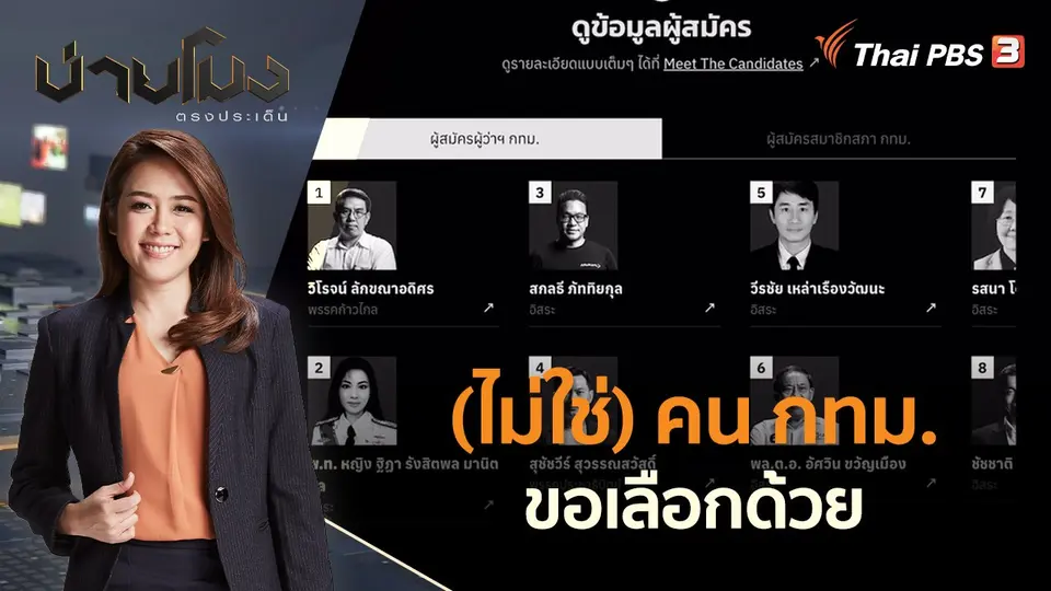 (ไม่ใช่) คน กทม. ขอเลือกด้วย | บ่ายโมง ตรงประเด็น | 12 พ.ค. 65