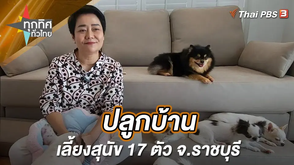 ปลูกบ้านเลี้ยงสุนัข 17 ตัว จ.ราชบุรี