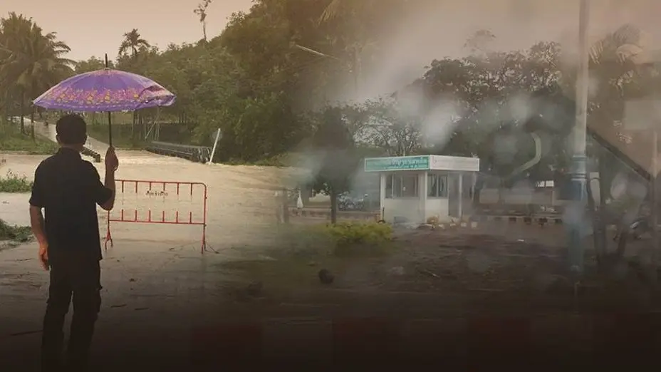 สถานการณ์ฝนตก อ.บางสะพาน จ.ประจวบคีรีขันธ์