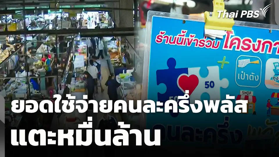 ยอดใช้จ่ายคนละครึ่งพลัส แตะหมื่นล้าน