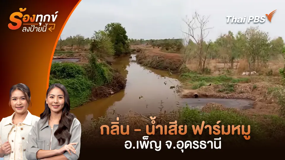 กลิ่น - น้ำเสีย ฟาร์มหมู อ.เพ็ญ จ.อุดรธานี
