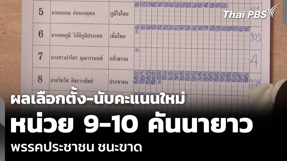 ผลเลือกตั้ง-นับคะแนนใหม่ หน่วย 9-10 คันนายาว พรรคประชาชน ชนะขาด