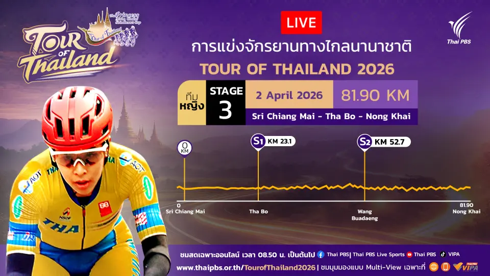 ทีมหญิง สเตจที่ 3 ศรีเชียงใหม่ - ท่าบ่อ - หนองคาย