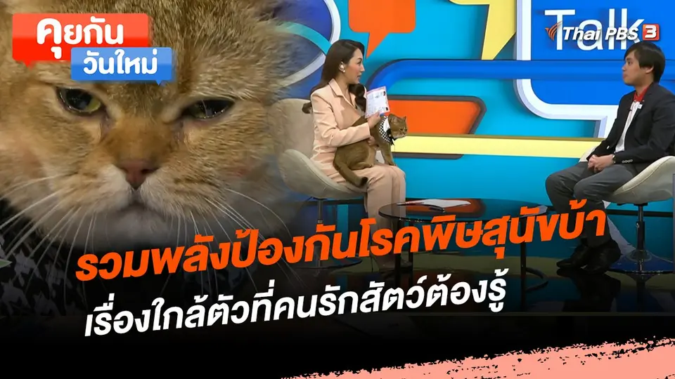 คุยกันวันใหม่ : รวมพลังป้องกันโรคพิษสุนัขบ้า เรื่องใกล้ตัวที่คนรักสัตว์ต้องรู้