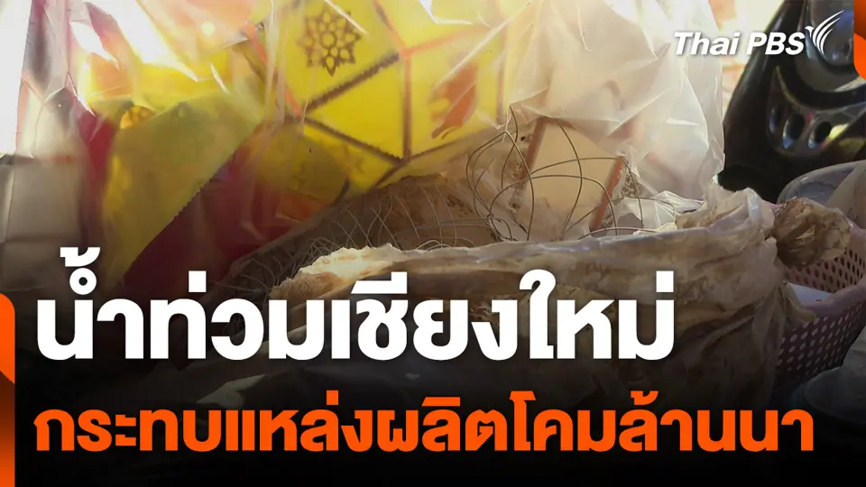 น้ำท่วมเชียงใหม่ กระทบแหล่งผลิตโคมล้านนา