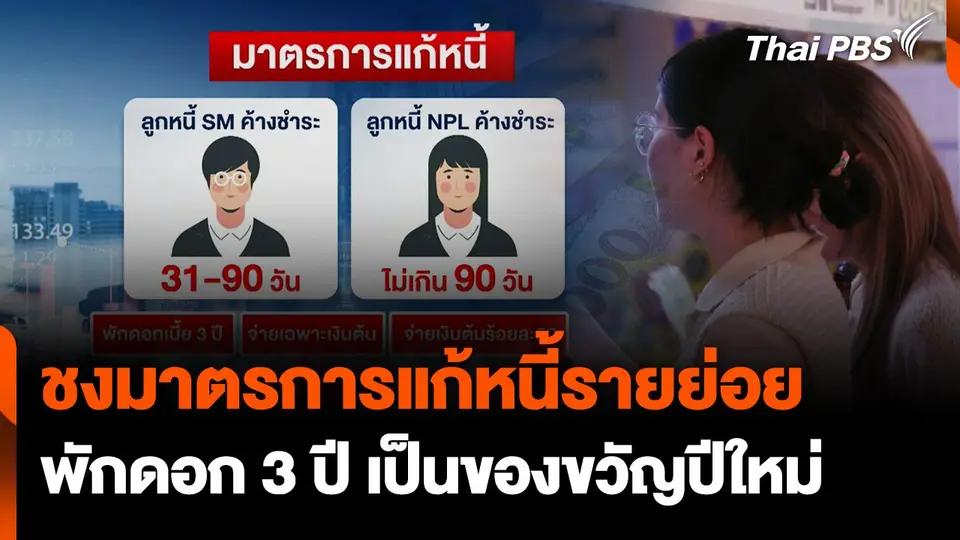 ชงมาตรการแก้หนี้รายย่อยพักดอก 3 ปี เป็นของขวัญปีใหม่