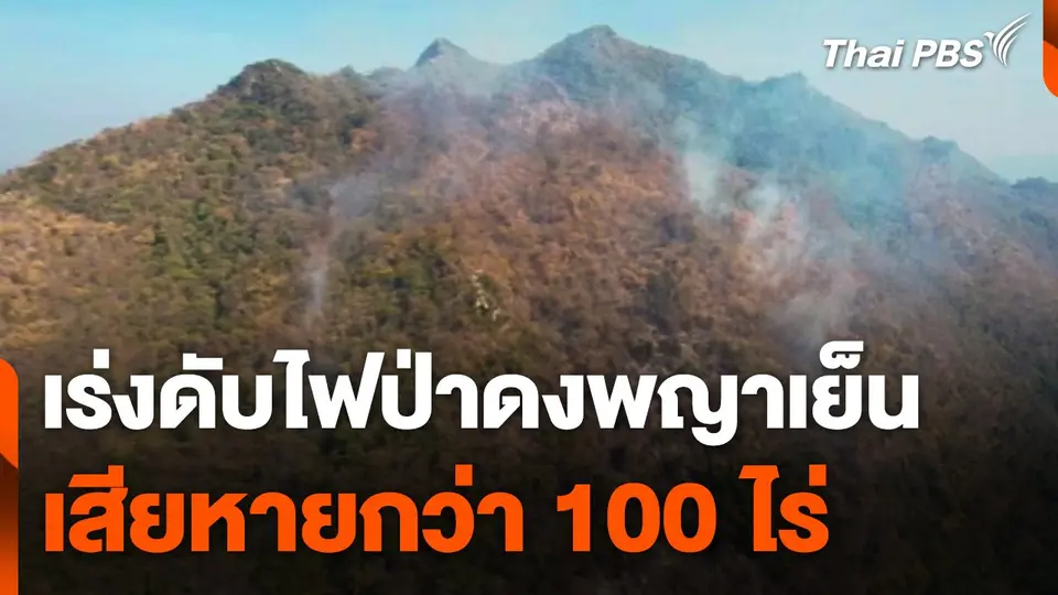 เร่งดับไฟป่าดงพญาเย็น เสียหายกว่า 100 ไร่