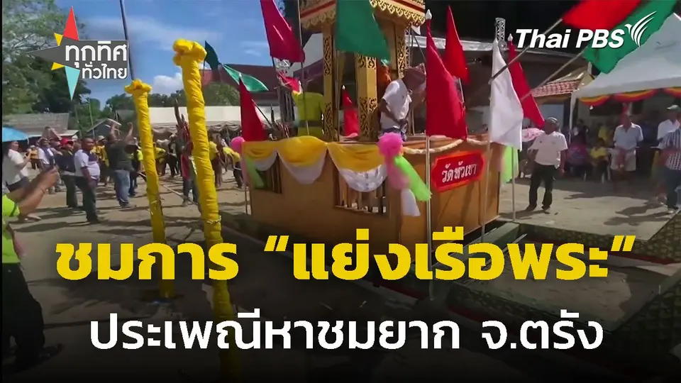 สืบสานประเพณี "แย่งเรือพระ" หาชมยาก จ.ตรัง