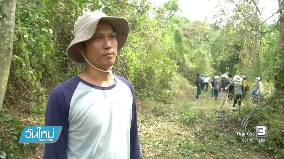 เยาวชนจิตอาสาทำแนวป้องกันไฟป่า