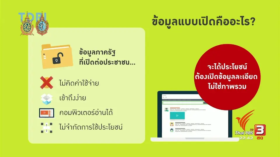 ข้อมูลเปิด ประโยชน์ต่อประชาชน