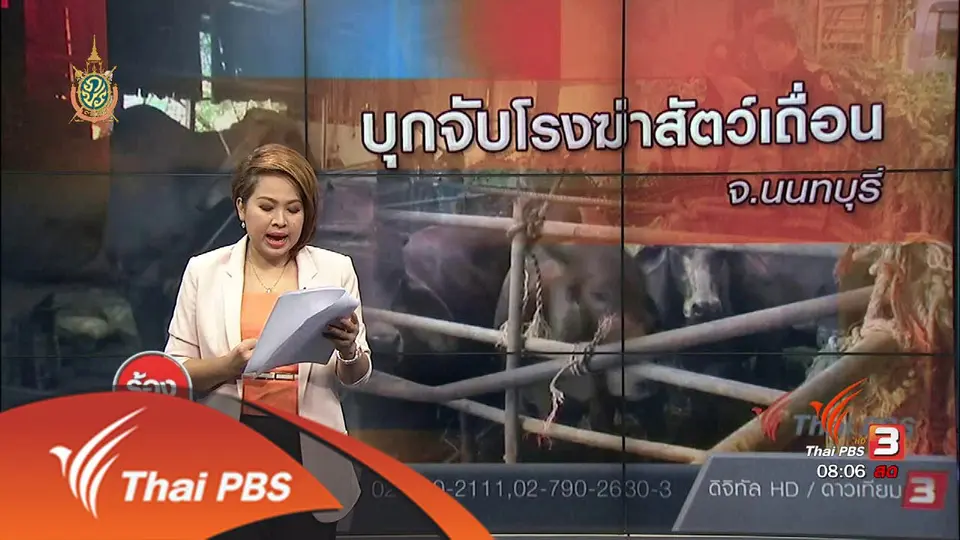 บุกจับโรงฆ่าสัตว์เถื่อน จ.นนทบุรี