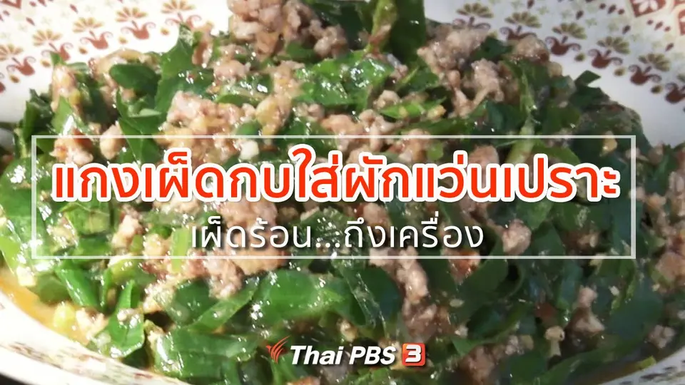 วิถีทั่วไทย : แกงเผ็ดกบใส่ผักแว่นเปราะ เผ็ดร้อนถึงเครื่อง