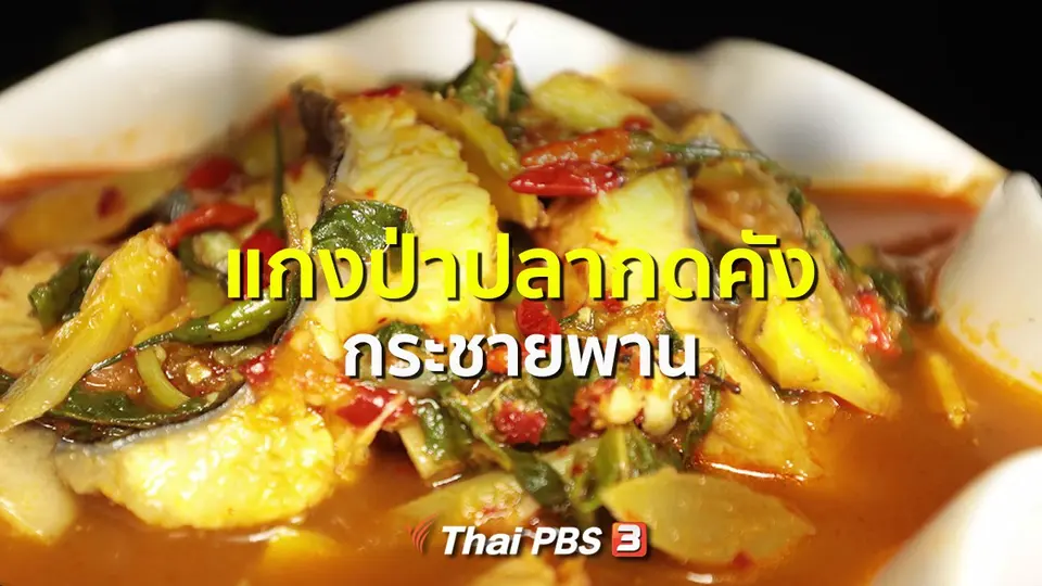 สูตรอาหารพื้นบ้าน : แกงป่าปลากดคัง กระชายพาน
