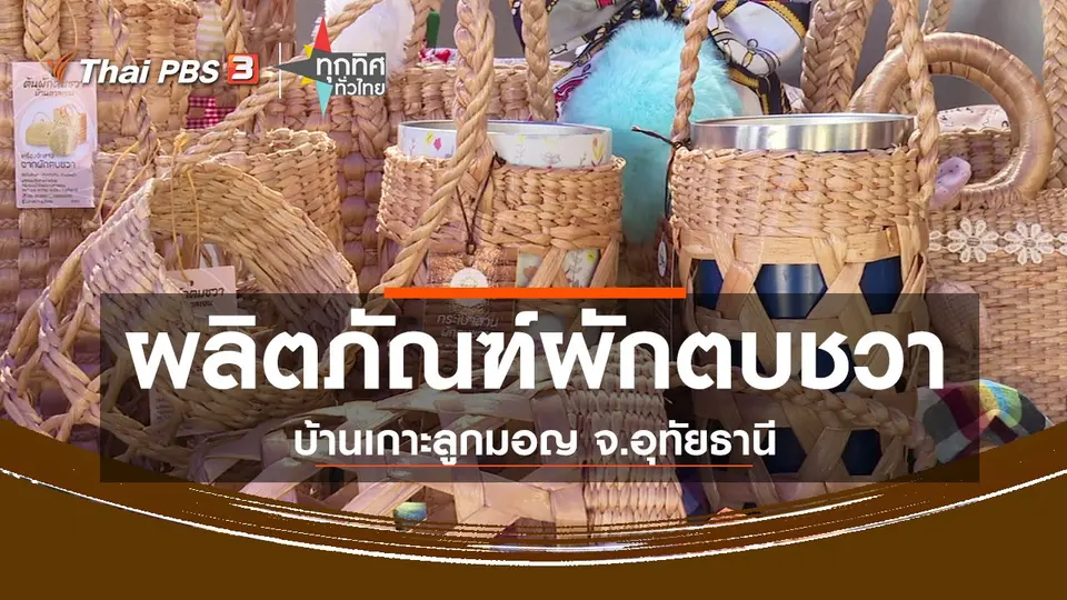 ชุมชนทั่วไทย : ผลิตภัณฑ์ผักตบชวาบ้านเกาะลูกมอญ จ.อุทัยธานี