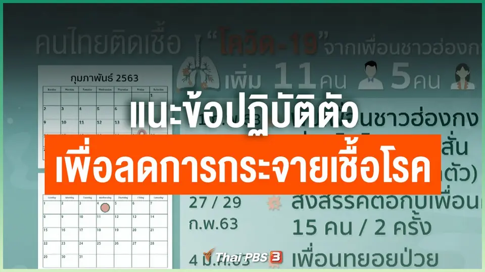แนะข้อปฏิบัติตัวเพื่อลดการกระจายเชื้อโรค