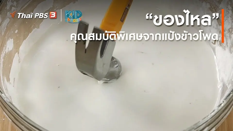 คิดส์เรียนรู้ : “ของไหล” คุณสมบัติพิเศษจากแป้งข้าวโพด