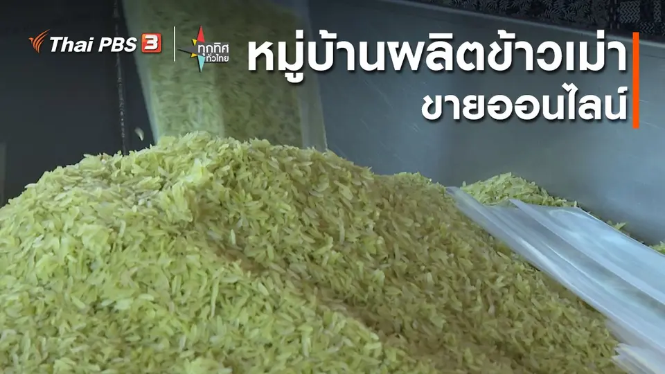 อาชีพทั่วไทย : หมู่บ้านผลิตข้าวเม่าขายออนไลน์