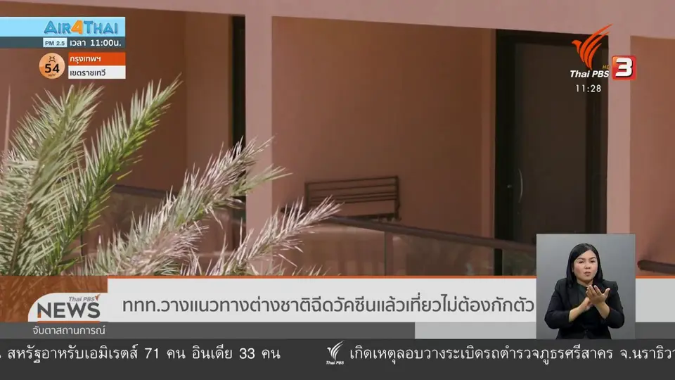 ​ททท.วางเเนวทางต่างชาติฉีดวัคซีนเเล้วเที่ยวไม่ต้องกักตัว