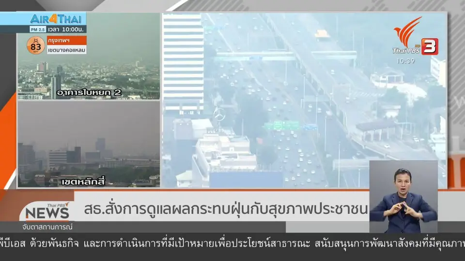สธ.สั่งการดูแลผลกระทบฝุ่นกับสุขภาพประชาชน