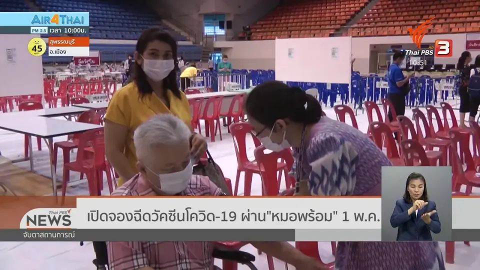 เปิดจองฉีดวัคซีนโควิด-19 ผ่าน"หมอพร้อม" 1 พ.ค. 64