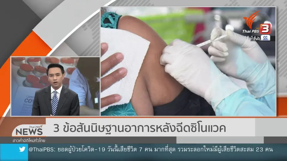 3 ข้อสันนิษฐานอาการหลังฉีดซิโนแวค