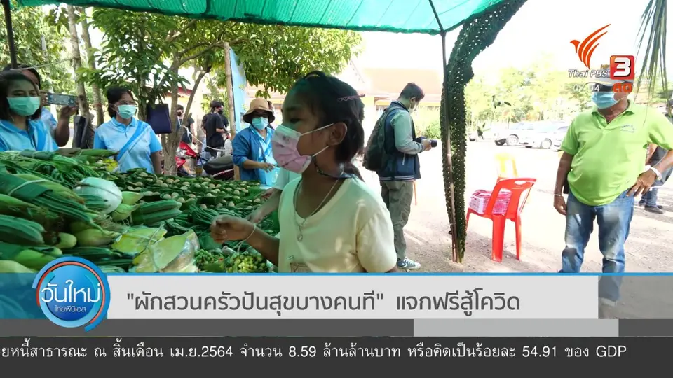 ​2 องศา ทำมาหากิน ดิน ฟ้า อากาศ : "ผักสวนครัวปันสุขบางคนที"  แจกฟรีสู้โควิด