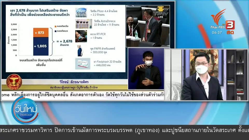 ​มุม(การ)เมือง : ความเห็นต่างงบฯ กองทัพ - สาธารณสุข ร่าง พ.ร.บ.งบฯ 65