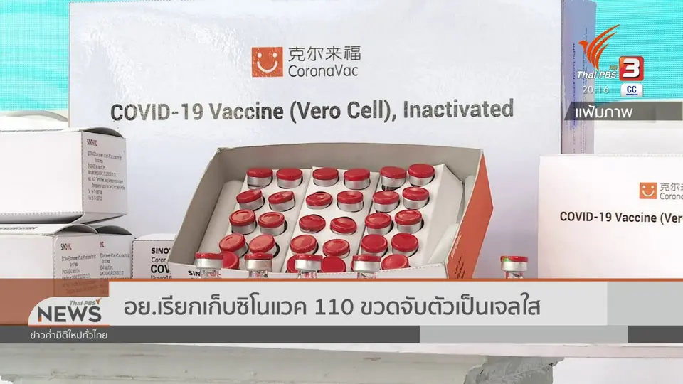 ​อย.เรียกเก็บซิโนแวค 110 ขวดจับตัวเป็นเจลใส