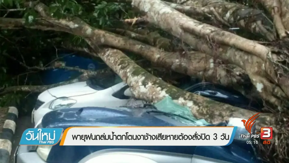 พายุฝนถล่มน้ำตกโตนงาช้างเสียหายต้องสั่งปิด 3 วัน