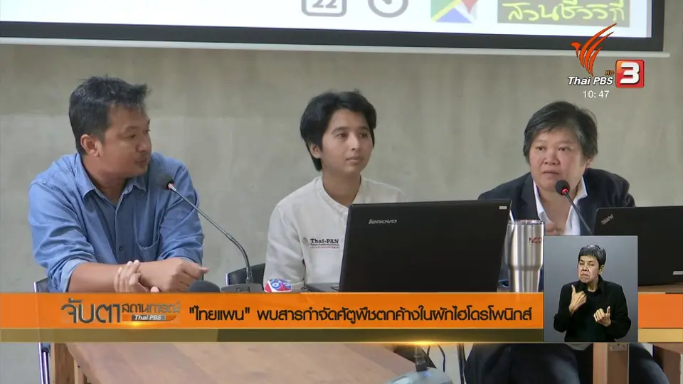 "ไทยแพน" พบสารกำจัดศัตรูพืชตกค้างในผักไฮโดรโปนิกส์