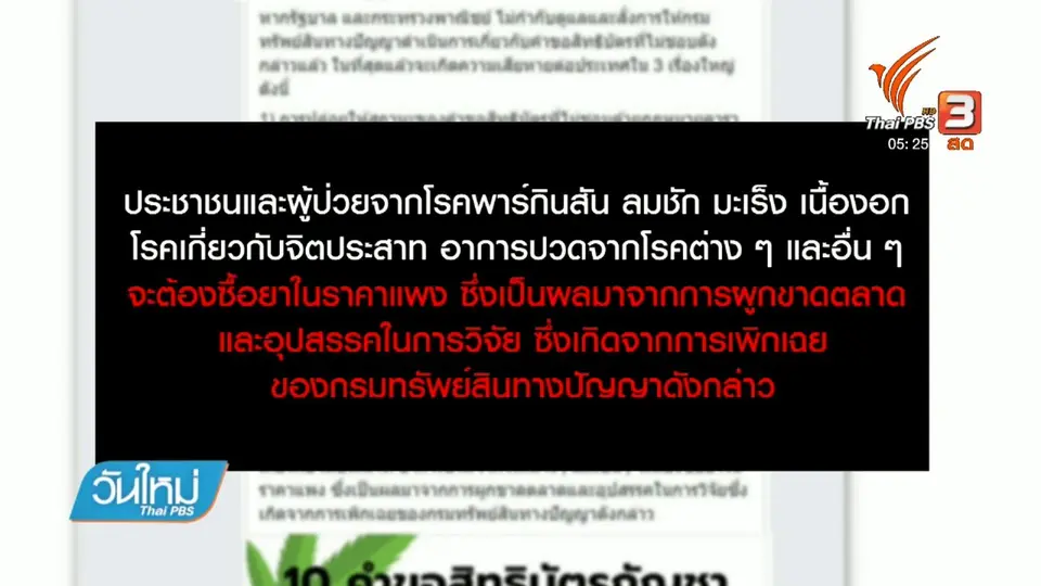 ห่วงไม่ยกเลิกคำขอสิทธิบัตรกัญชาเอื้อต่างชาติ
