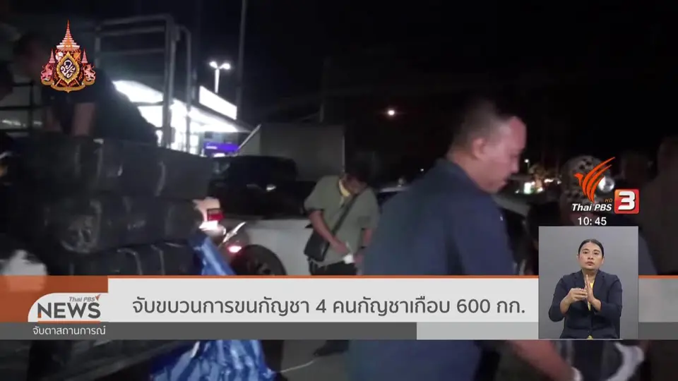 จับขบวนการขนกัญชา 4 คนกัญชาเกือบ 600 กก.