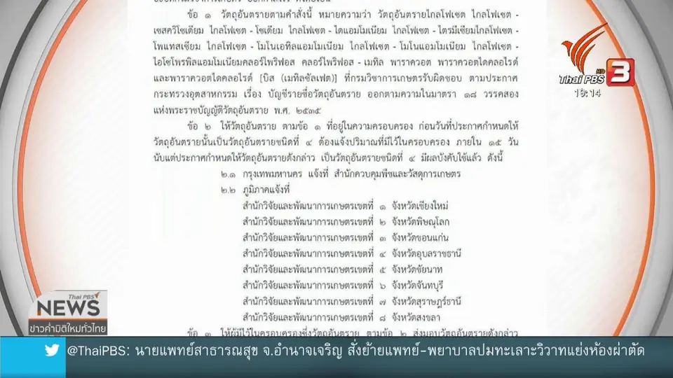 "มนัญญา" เตือนครอบครอง 3 สาร ปรับ 1 ล้านบาท