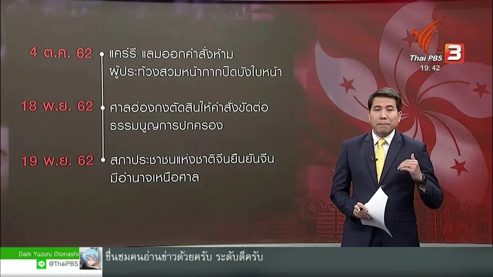 วิเคราะห์สถานการณ์ต่างประเทศ : จีนยืนยันอยู่เหนือศาลฮ่องกง สั่นคลอน 1 ประเทศ 2 ระบบ