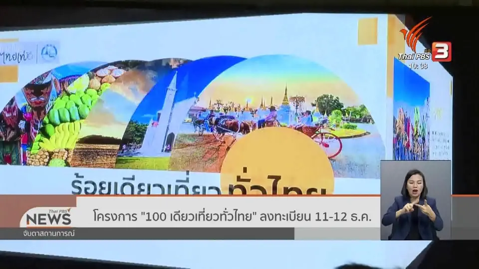 โครงการ "100 เดียวเที่ยวทั่วไทย" ลงทะเบียน 11 - 12 ธ.ค.
