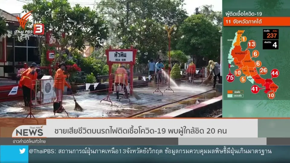 ชายเสียชีวิตบนรถไฟ ติดเชื้อโควิด-19 พบผู้ใกล้ชิด 20 คน