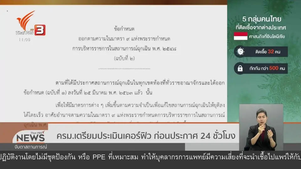 ครม.เตรียมประเมินเคอร์ฟิว ก่อนประกาศ 24 ชั่วโมง