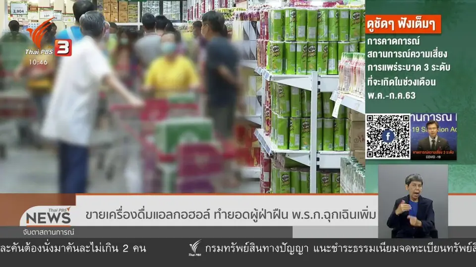 ​ขายเครื่องดื่มแอลกอฮอล์ ทำยอดผู้ฝ่าฝืน พ.ร.ก.ฉุกเฉินเพิ่ม