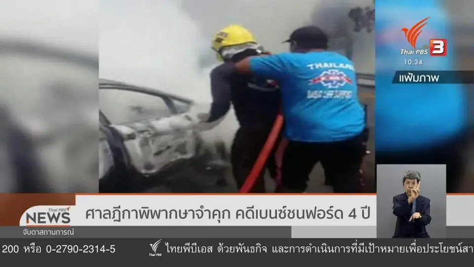 ​ศาลฎีกาพิพากษาจำคุก คดีเบนซ์ชนฟอร์ด 4 ปี