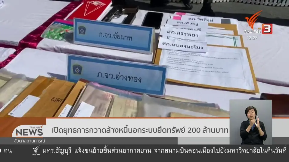 เปิดยุทธการกวาดล้างหนี้นอกระบบยึดทรัพย์ 200 ล้านบาท