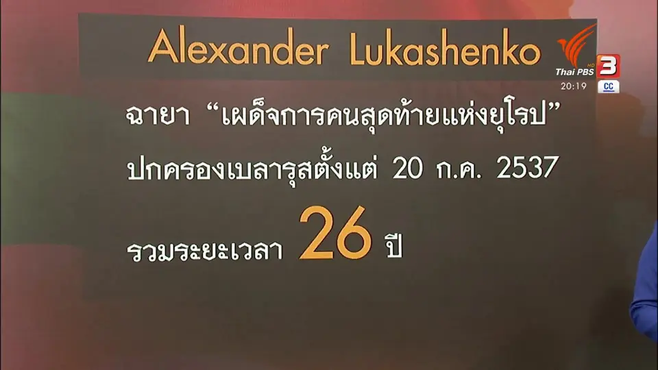 วิเคราะห์สถานการณ์ต่างประเทศ : เบลารุสประท้วงใหญ่ขับไล่ประธานาธิบดี