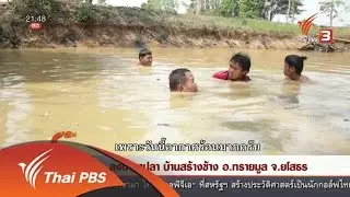 นักข่าวพลเมือง : ลงน้ำหาปลา บ้านสร้างช้าง อ.ทรายมูล จ.ยโสธร (9 พ.ค. 59)