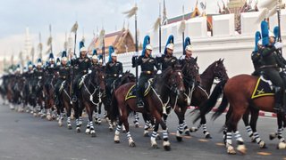 ซ้อมริ้วขบวนพระบรมราชอิสริยยศ ในพระราชพิธีถวายพระเพลิงพระบรมศพฯ