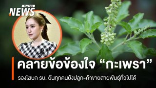 รองโฆษก รบ. คลายข้อข้องใจ "กะเพรา" ทุกคนยังปลูก-ค้าขายสายพันธุ์ทั่วไปได้