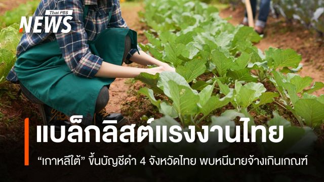 เกาหลีใต้แบล็กลิสต์ 4 จังหวัดไทย ระงับส่งแรงงานเกษตรวีซา E-8