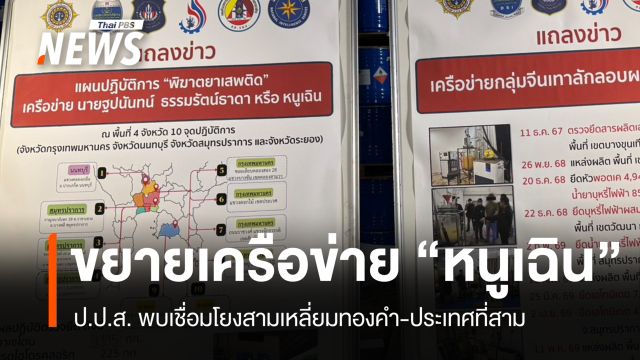 ป.ป.ส. ลุยขยายผล "หนูเฉิน" เชื่อมโยงสามเหลี่ยมทองคำ-ประเทศที่สาม