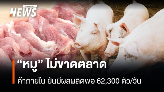 “หมู”ไม่ขาดตลาด  ค้าภายใน ยันมีผลผลิตพอ 62,300 ตัว/วัน